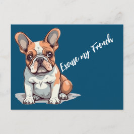 Funny French Bulldog Postcard Postkarte