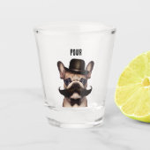 Funny French Bulldog Pour Custom Schnapsglas (Vorderseite)