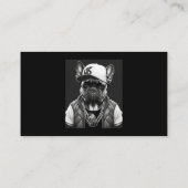Funny French Bulldog Rapper Hip Hop Star Visitenkarte (Rückseite)