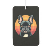 Funny French Bulldog Retro Outfits Clothes Cute Fr Autolufterfrischer (Vorderseite)