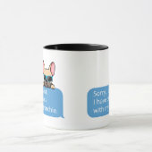 Funny French Bulldog Tasse (Zentrum)