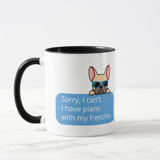Funny French Bulldog Tasse (Links)