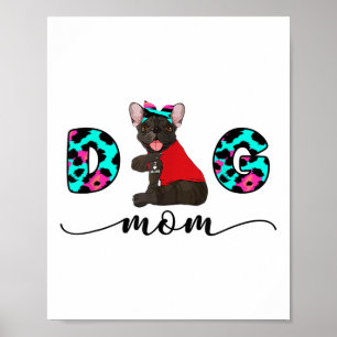 Funny French Bulldog Tattoo I Liebe You Dog Mama L Poster