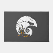 Funny French Bulldog und Moon Halloween Kostüm Fußmatte (Vorderseite)