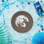 Funny French Bulldog und Moon Halloween Kostüm Pappteller (Party)