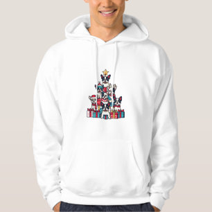 Funny French Bulldog Weihnachtsbaum Snowflakes Hoodie