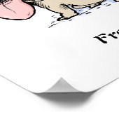 Funny French Bulldog Weihnachtsfeiertag Santa Dog Poster (Ecke)