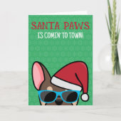 Funny French Bulldog Weihnachtskarten Karte (Vorderseite)