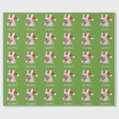 Funny French Bulldog Weihnachtsmuster Niedlich Geschenkpapier (Flach)
