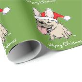 Funny French Bulldog Weihnachtsmuster Niedlich Geschenkpapier (Rolleneckpunkt)