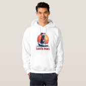 Funny French Bulldog Winter Sunset Art with Santa Hoodie (Vorne ganz)