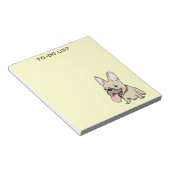 Funny French Bulldog Zeichne französischen benutze Notizblock (angewinkelt)