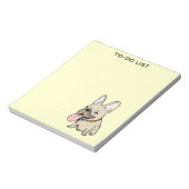 Funny French Bulldog Zeichne französischen benutze Notizblock (Rotiert)