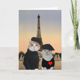 Funny French Cat/Kitty Valentine for Husband Feiertagskarte