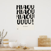 Funny French Cat Quote Art Print Poster (Küche)