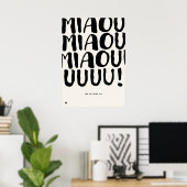 Funny French Cat Quote Art Print Poster (Heimbüro)