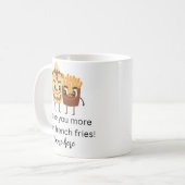 Funny French Fries I Liebe Sie fügen Namen individ Kaffeetasse (Vorderseite Links)