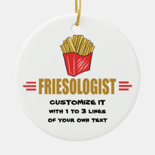 Funny French Fries Keramik Ornament
