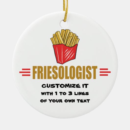Funny French Fries Keramik Ornament (Vorne)