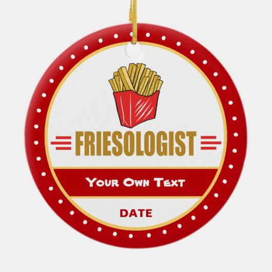 Funny French Fries Keramik Ornament (Hinten)