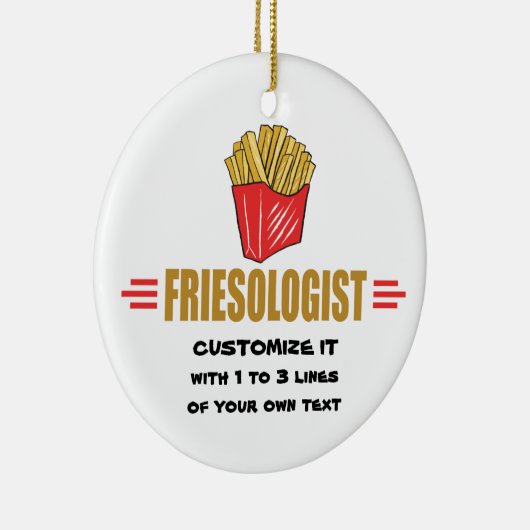 Funny French Fries Keramikornament (Rechts)