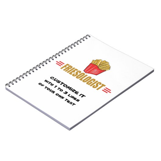 Funny French Fries Notizblock (Linke Seite)