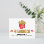 Funny French Fries Postkarte (Stehend Vorderseite)