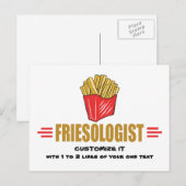 Funny French Fries Postkarte (Vorne/Hinten)