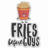 Funny French Fries Quotable Vinyl Sticker (Vorderseite)