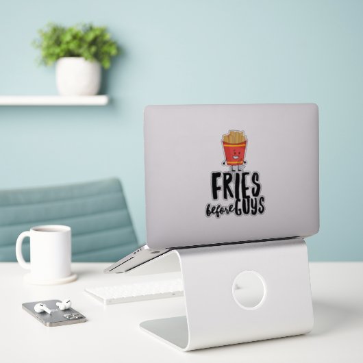 Funny French Fries Quotable Vinyl Sticker (Laptop auf Schreibtisch)