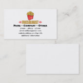 Funny French Fries Visitenkarte (Vorne/Hinten)