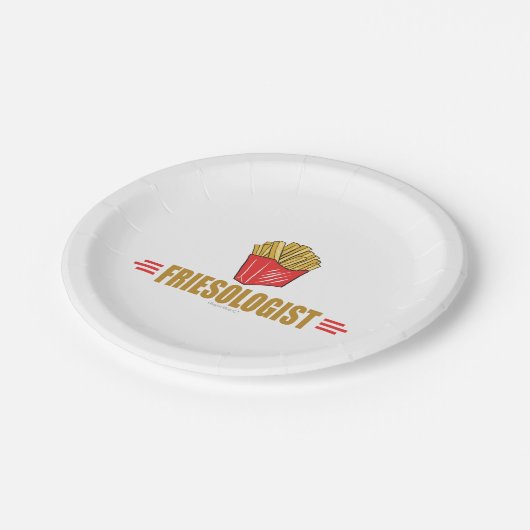 Funny French Friover Pappteller (Schrägansicht)