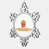 Funny French Friover Schneeflocken Zinn-Ornament (Rechts)