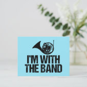 Funny French Horn Postkarte (Stehend Vorderseite)
