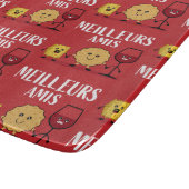 Funny French käse love Cutting Board Schneidebrett (Ecke)