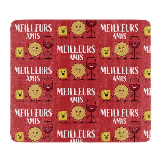 Funny French käse love Cutting Board Schneidebrett (Vorderseite)