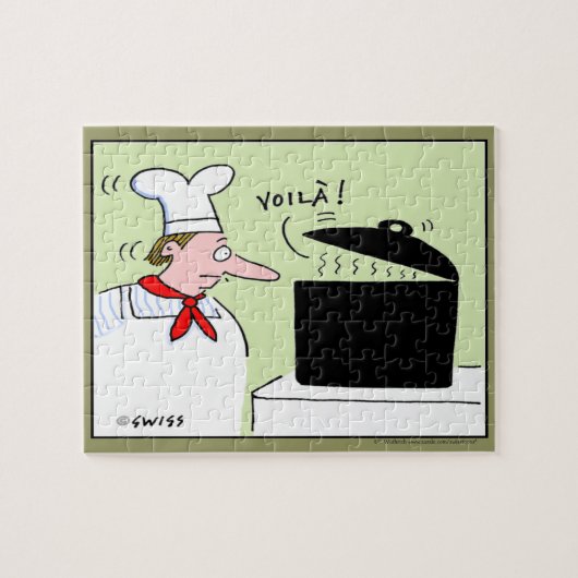 Funny French Koch Cartoon Art Voila Gourmet Puzzle (Horizontal)