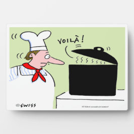 Funny French Koch Cooking Cartoon Desk Fotoplatte