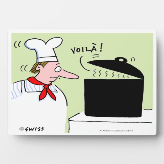 Funny French Koch Cooking Cartoon Desk Fotoplatte (Vorderseite)
