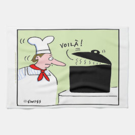 Funny French Koch Gourmet Cartoon Küchentuch