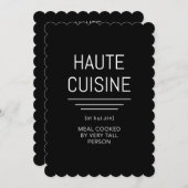 Funny French Koch Haute Cuisine Einladung (Vorne/Hinten)