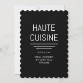 Funny French Koch Haute Cuisine Einladung (Vorderseite)