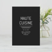 Funny French Koch Haute Cuisine Einladung (Stehend Vorderseite)
