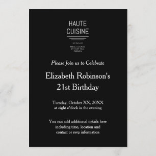 Funny French Koch Haute Cuisine Einladung