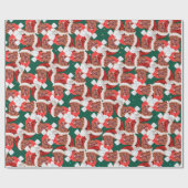 Funny French Mastiff Weihnachtsmuster Geschenkpapier (Flach)