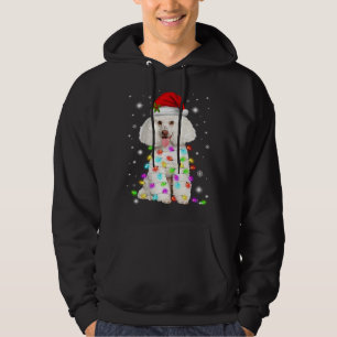 Funny French Poodle Dog Weihnachtsmannmütze Weihna Hoodie