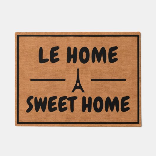 Funny French Spaß Rustic Brown Minimalistisch Fußmatte (Vorderseite)
