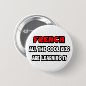 Funny French Teacher Shirts und Geschenke Button (Vorne & Hinten)