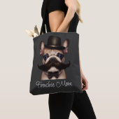 Funny Frenchie Custom Gray Tasche (Von Nahem)