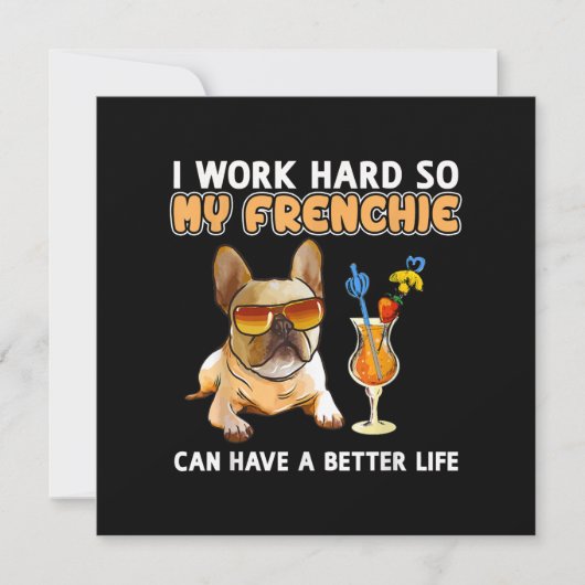 Funny Frenchie French Bulldog Lover Feiertagskarte (Vorderseite)